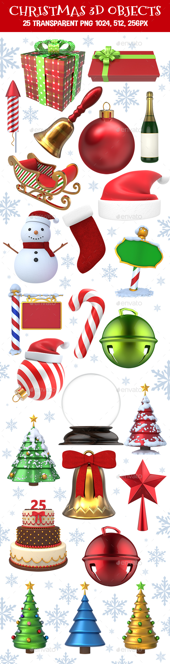 Christmas 3D Objects Set Christmas 3D Objects Set