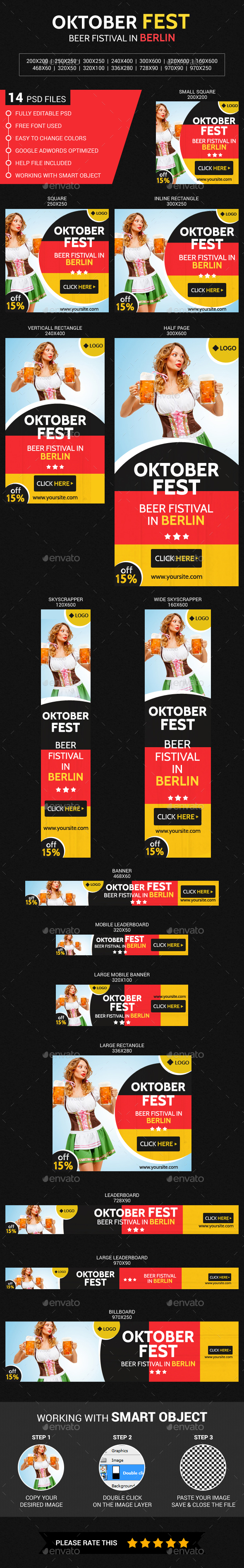 Oktober Fest - Banners & Ads Web Elements