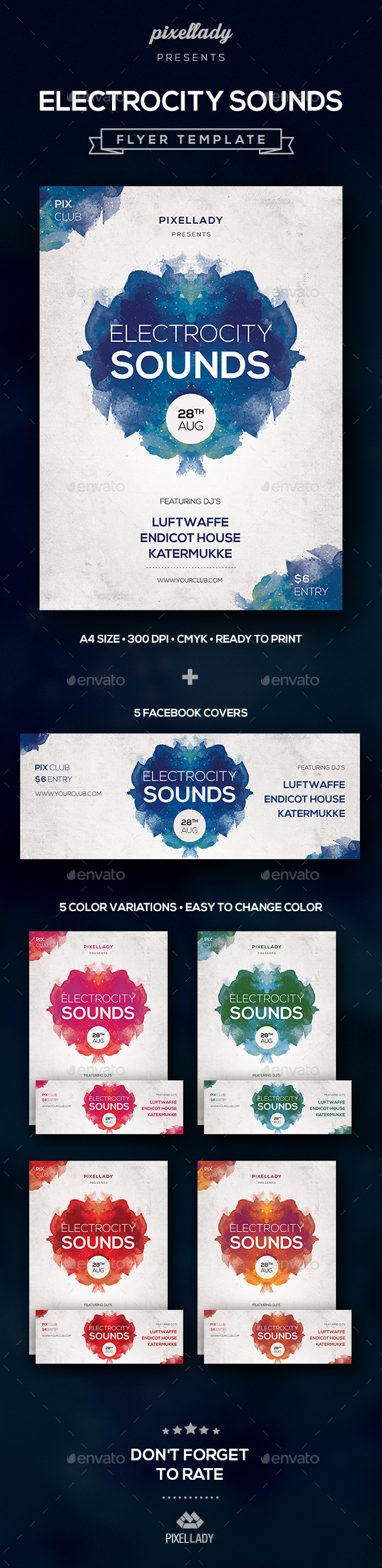 Electrocity Sounds Flyer - Flyers Print Templates