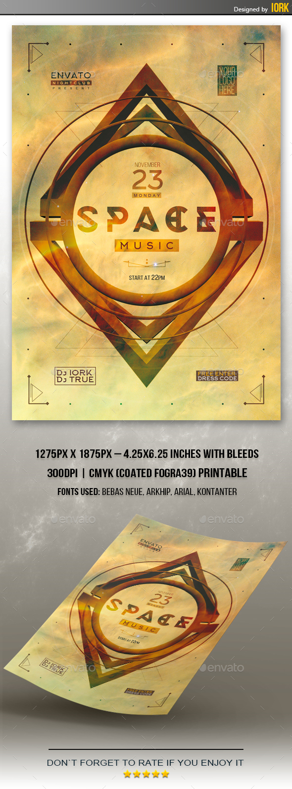 Space Music Flyer - Clubs & Parties Events