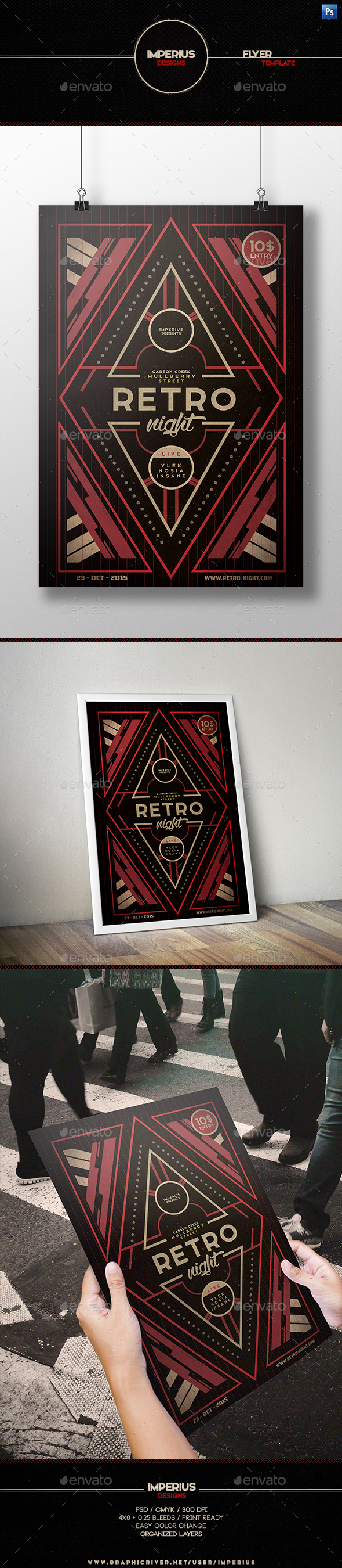 Retro Night V24 Flyer - Clubs & Parties Events