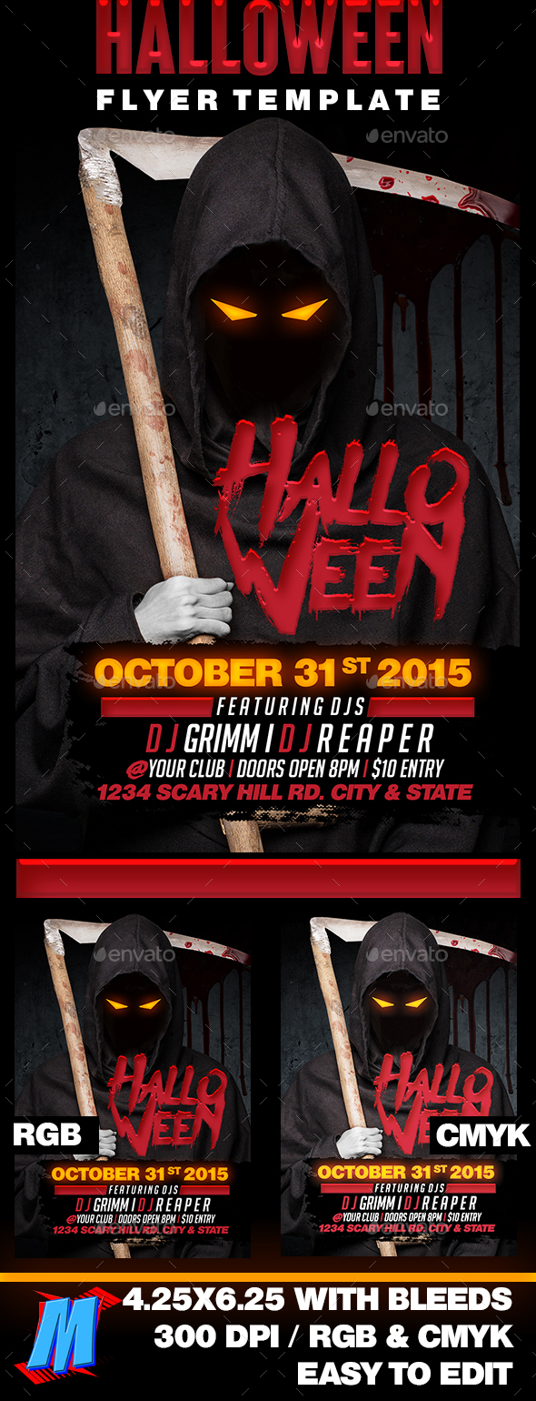Halloween Flyer Template - Clubs & Parties Events