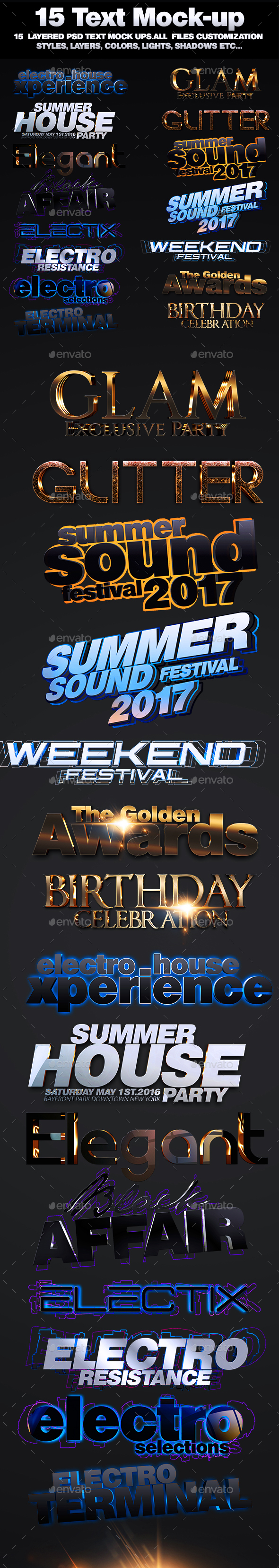 15 Text Mock-up - Logo Product Mock-Ups