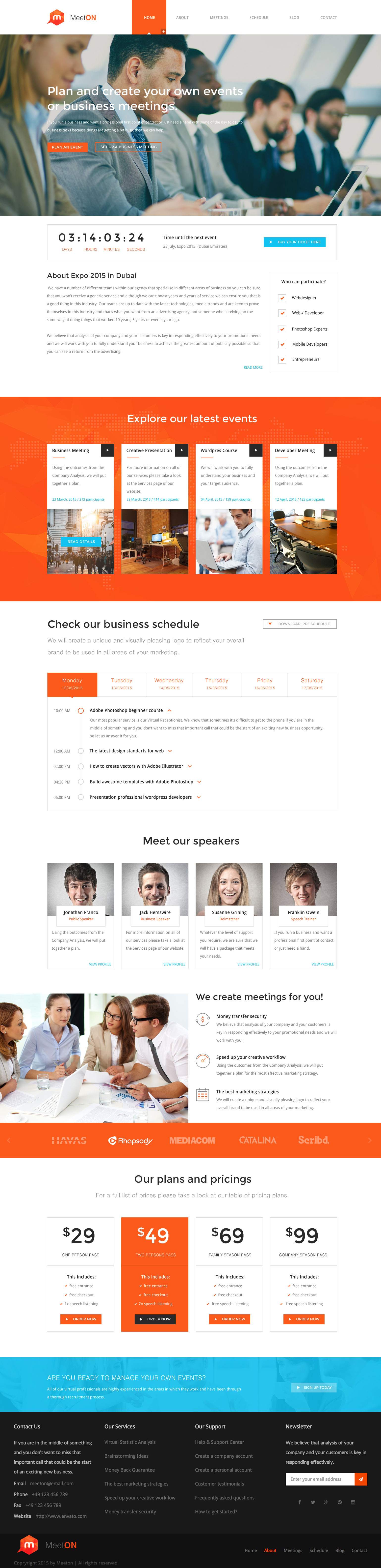 Meeton - Conference & Event PSD Template