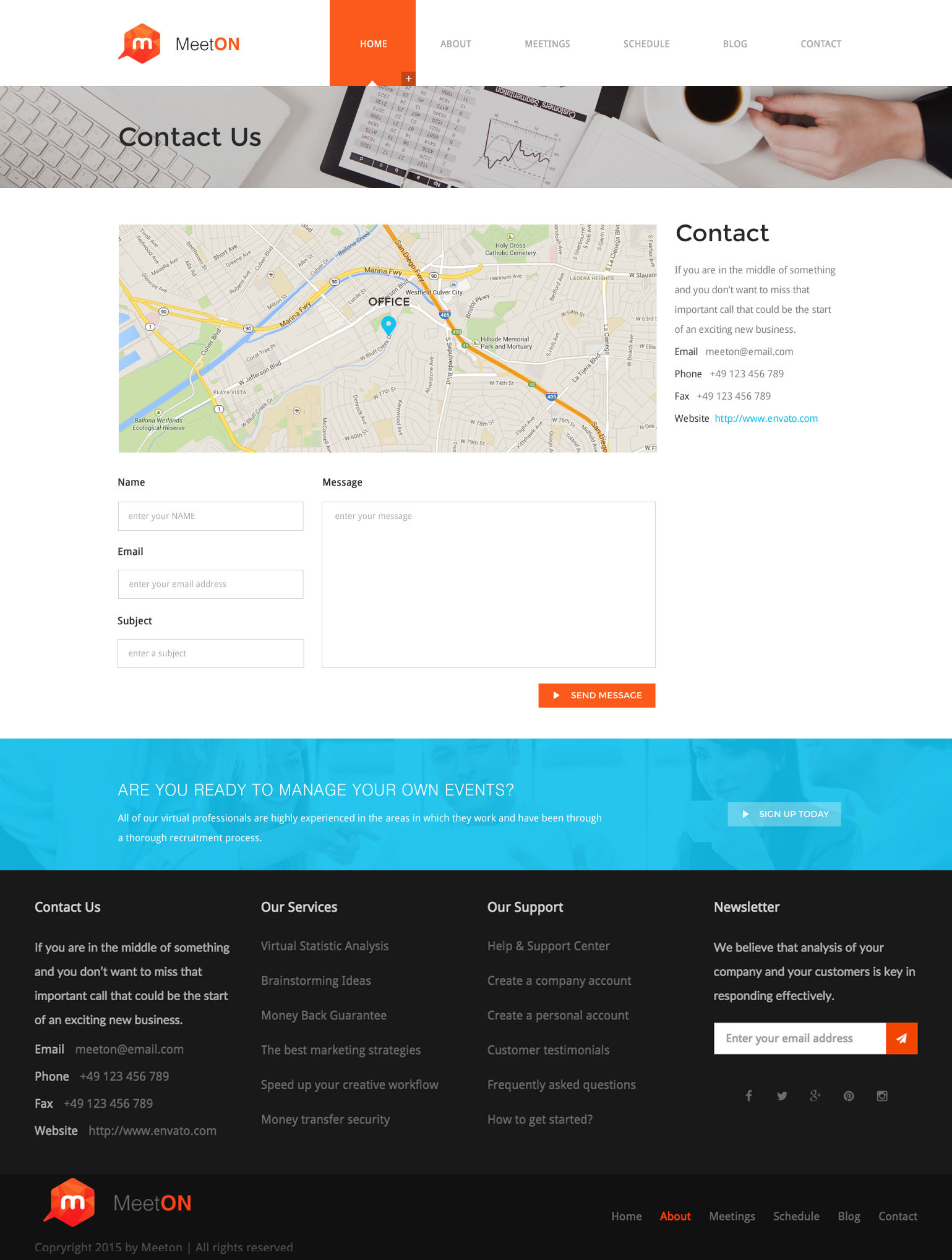Meeton - Conference & Event PSD Template