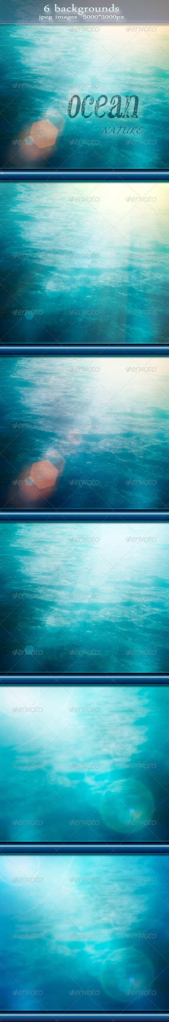 Nature Summer Ocean Backgrounds with Bokeh Effect - Nature Backgrounds