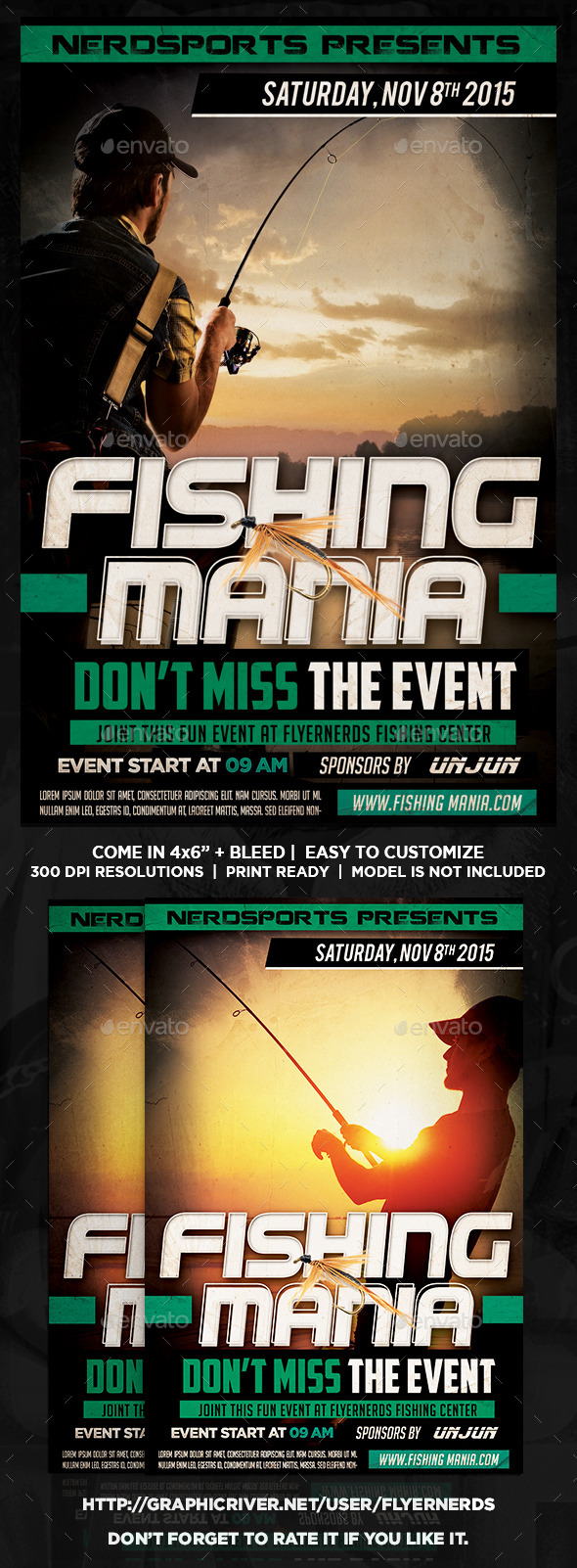 Fishing Manis Sports Flyer - Sports Events