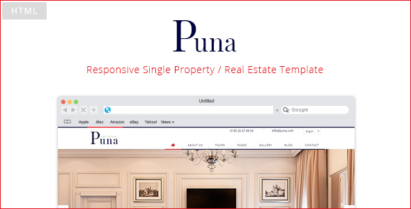 Puna - Responsive Single Property Template - Retail Site Templates