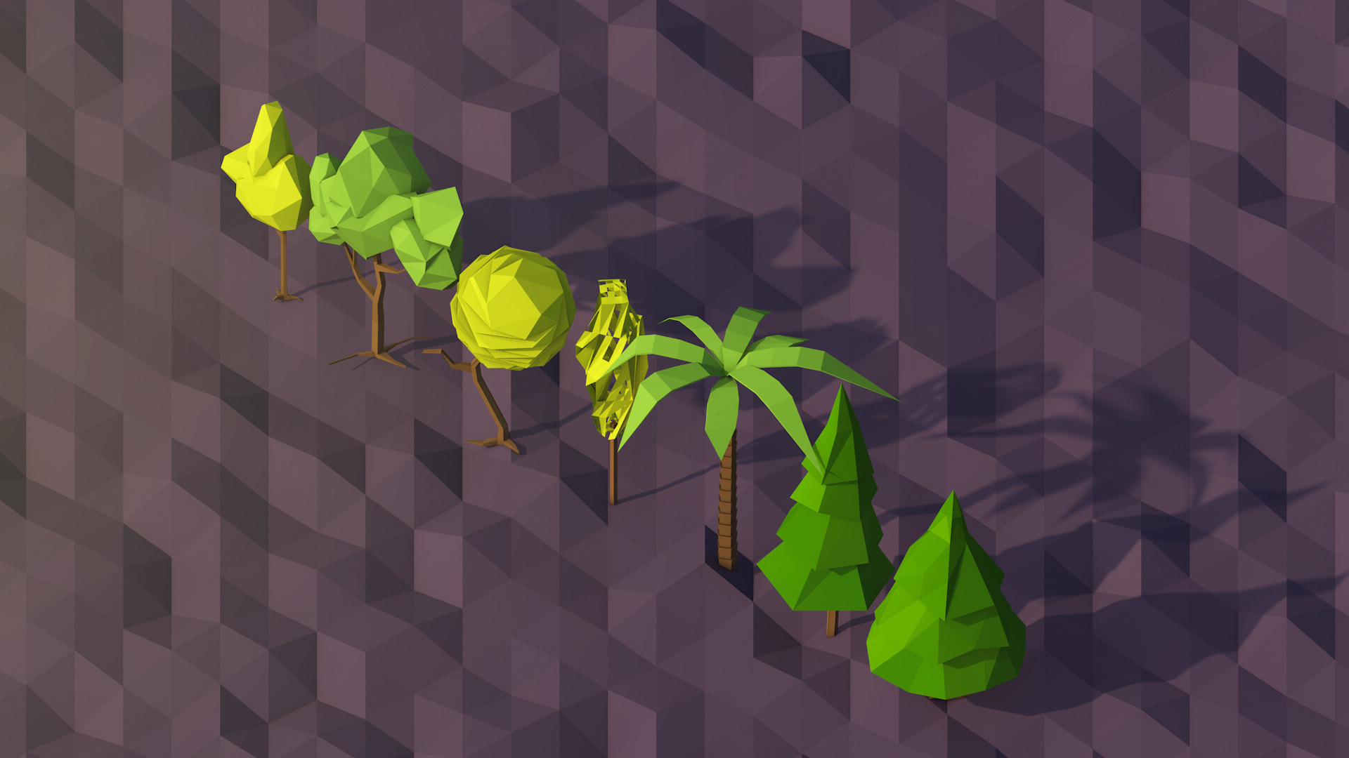 Low Poly Trees Pack 1 - low poly palms roblox