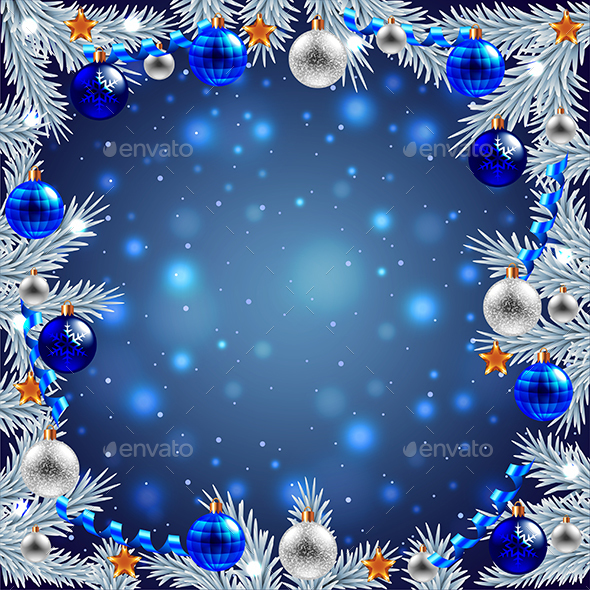 White Christmas Tree Branches Around Night - Christmas Seasons/Holidays