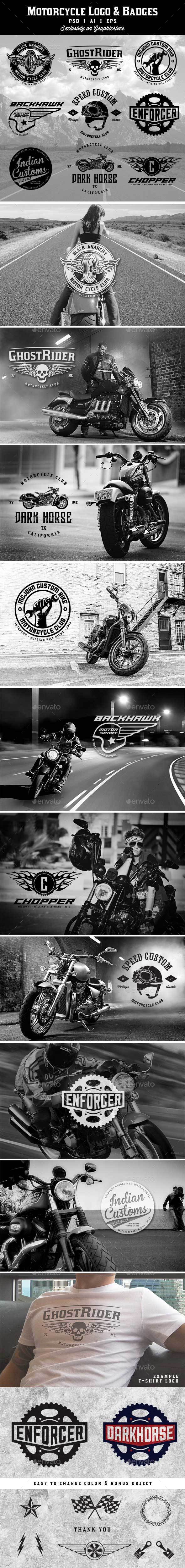 Motorcycle Logo&Badges - Badges & Stickers Web Elements