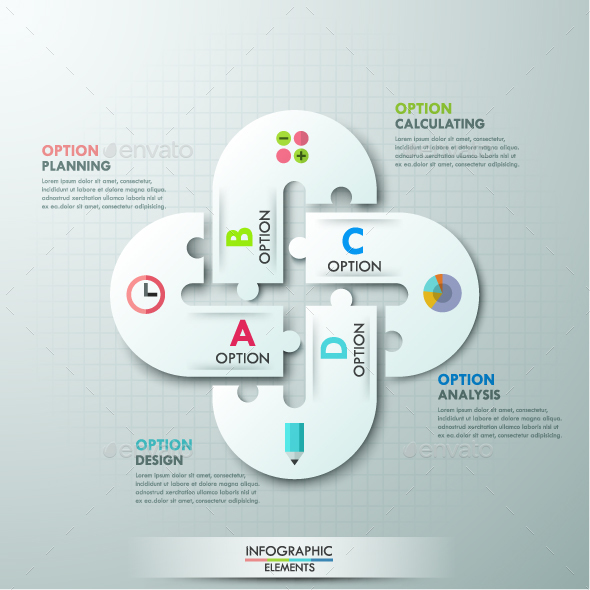 Modern Infographic Puzzle Template