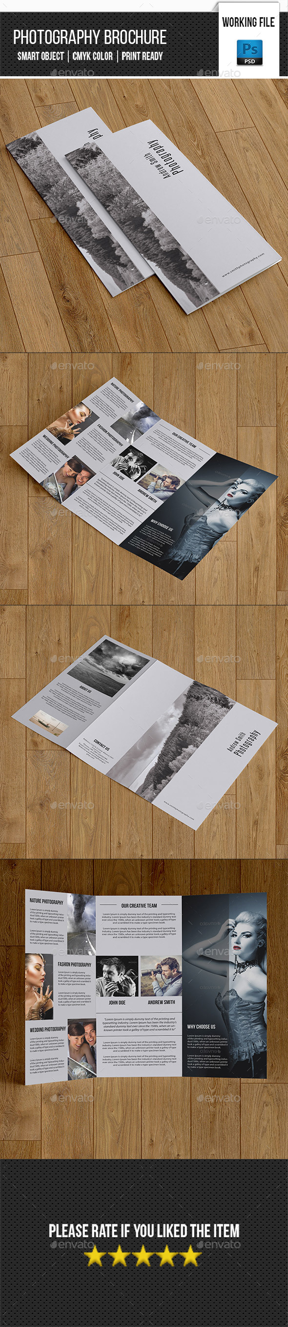 Minimal Photography Trifold Brochure-V258 - Corporate Brochures