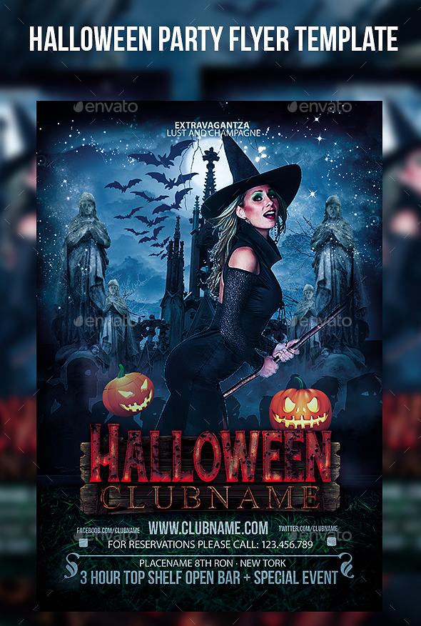 Halloween Horror Party Flyer Template - Events Flyers