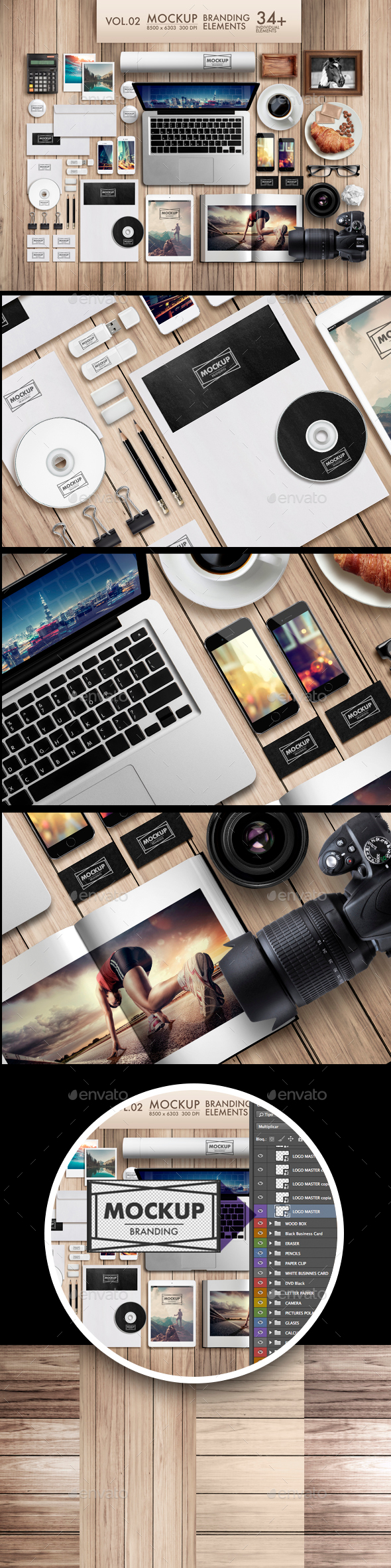 Branding Elements Vol 02 - Product Mock-Ups Graphics