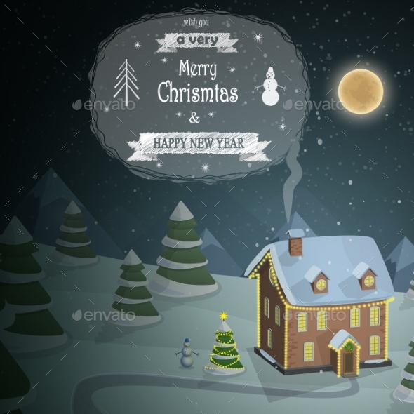 Christmas Evening Landscape Christmas Evening Landscape