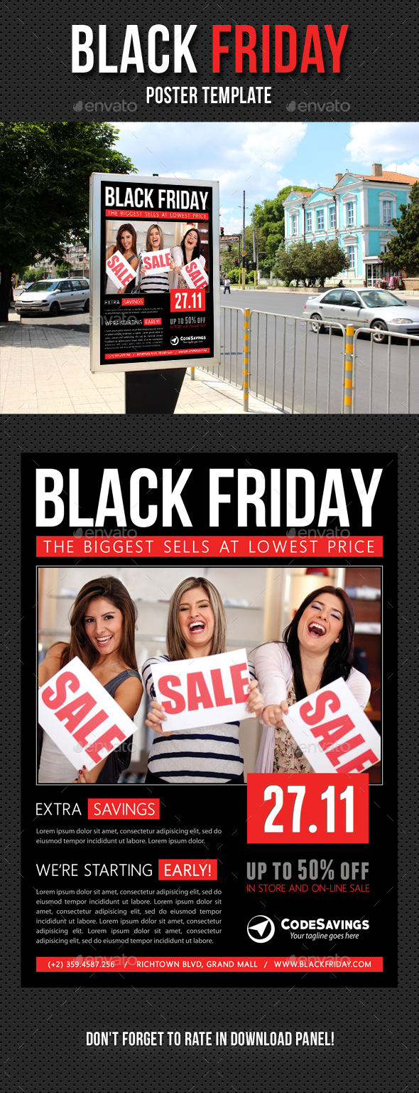 Black Friday Poster Template V02 - Signage Print Templates