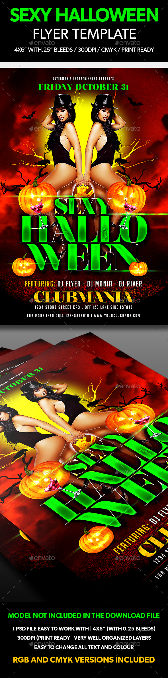 Sexy Halloween Flyer Template - Events Flyers