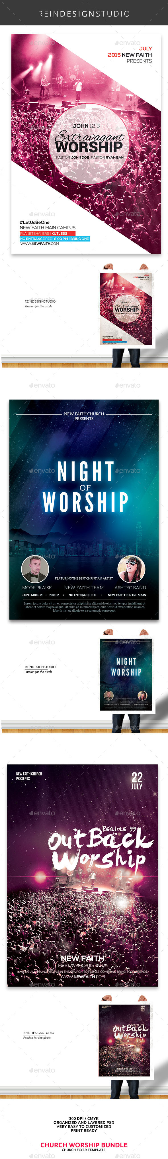Church Worship Flyer Bundle - Church Flyers