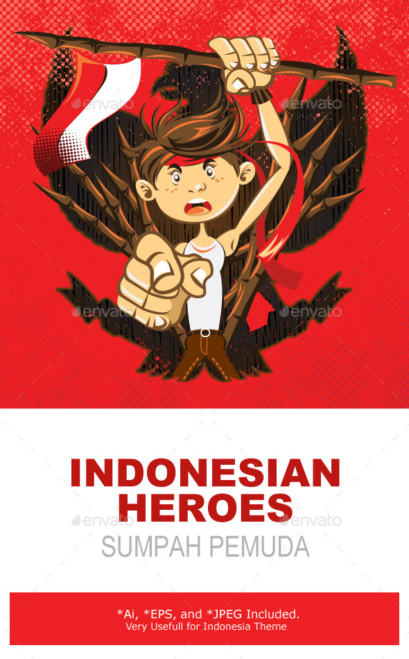 Indonesian National Heroes Patriot Warrior - People Characters