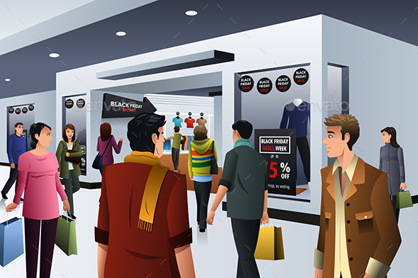 People Shopping on Black Friday - Commercial / Shopping Conceptual