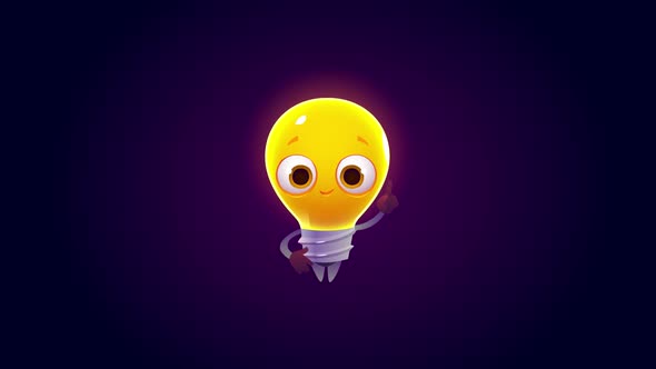 Cute light bulb animation