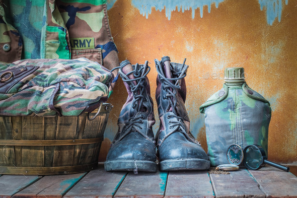 Equipment of soldiers - Stock Photo - Images