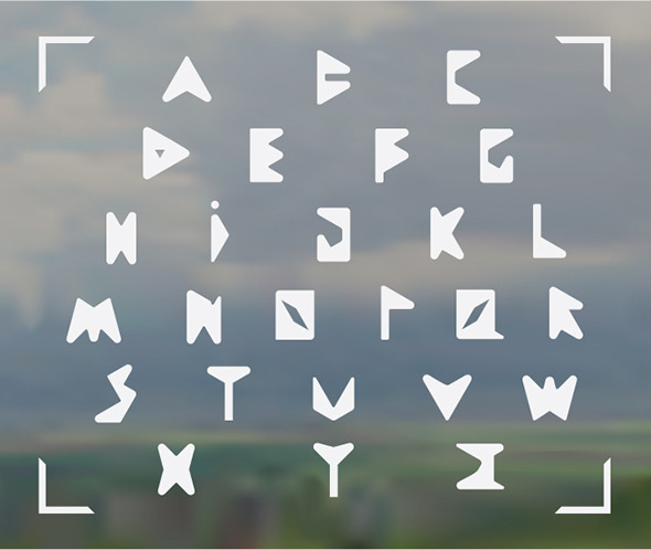 Rounded Corner Triangles Font - Futuristic Decorative