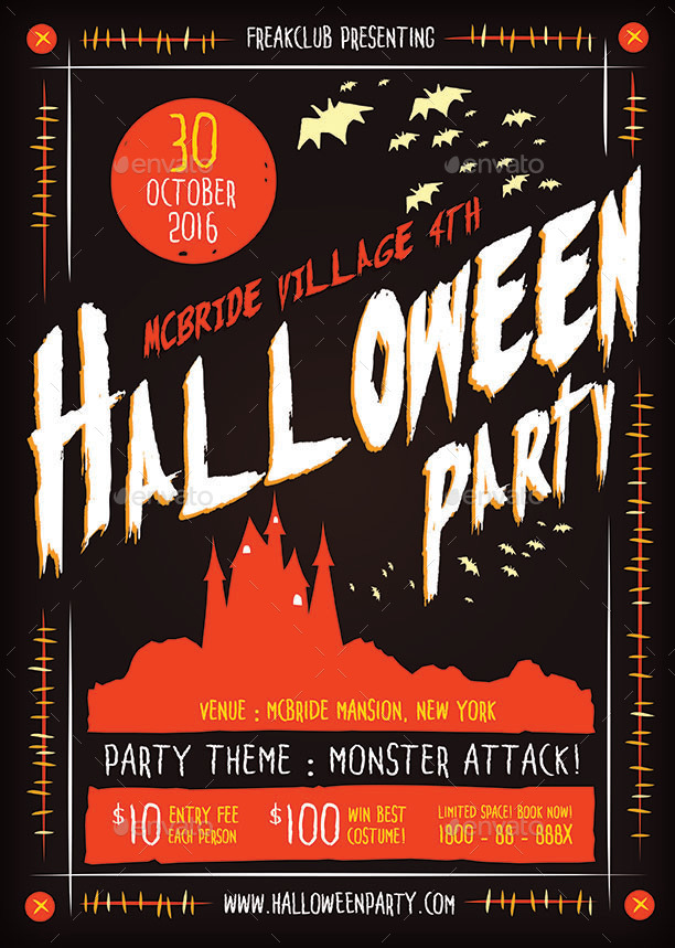 Halloween Party Flyer by shamcanggih | GraphicRiver