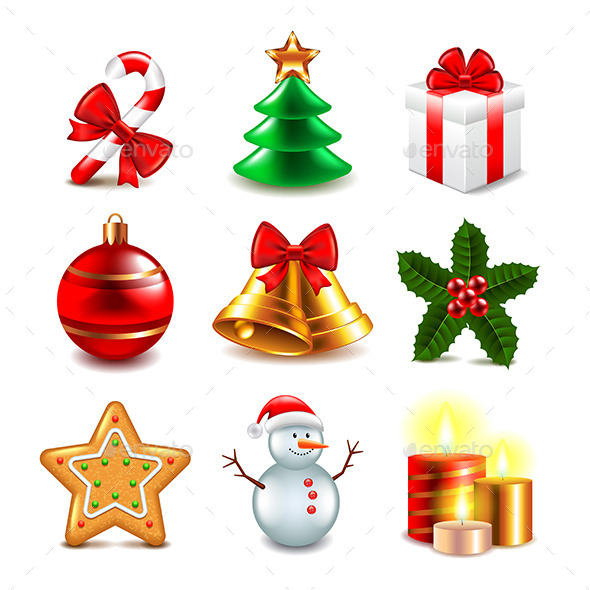 Christmas Objects Vector Set - Christmas Seasons/Holidays