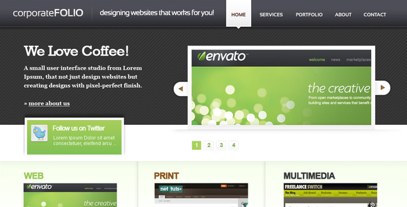 corporate Folio HTML - ThemeForest 52197