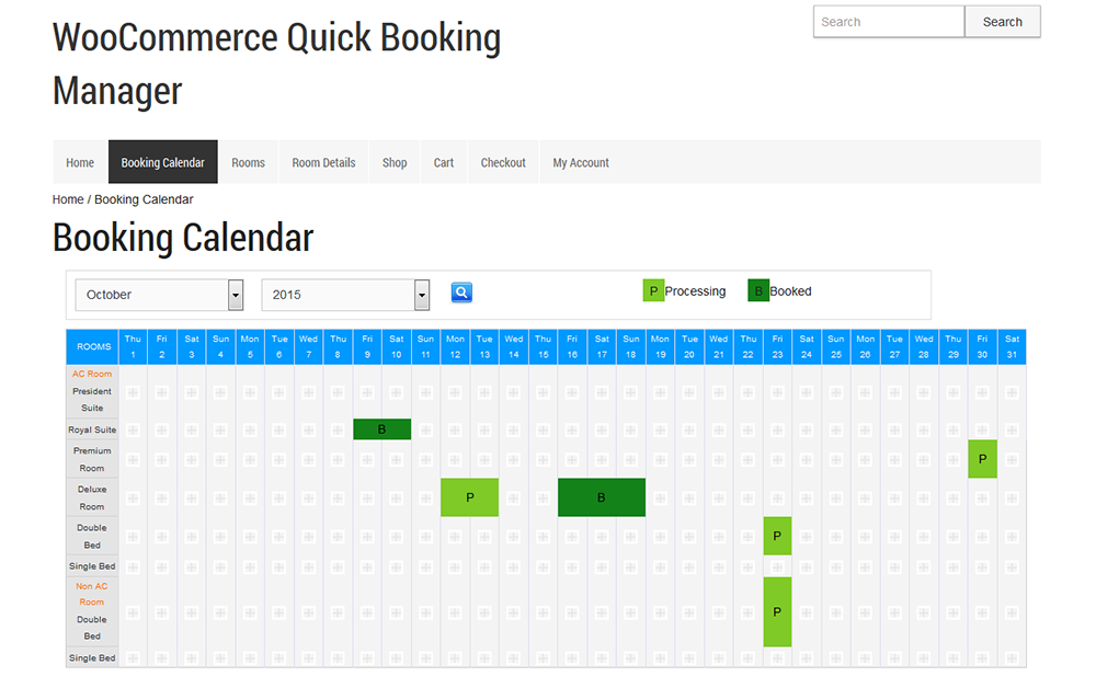 Quick Resort & Hotel Booking Calendar by wpproducts