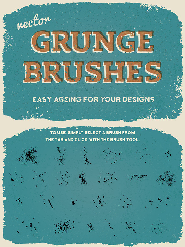 Vector Subtle Grunge Brushes - Brushes Illustrator