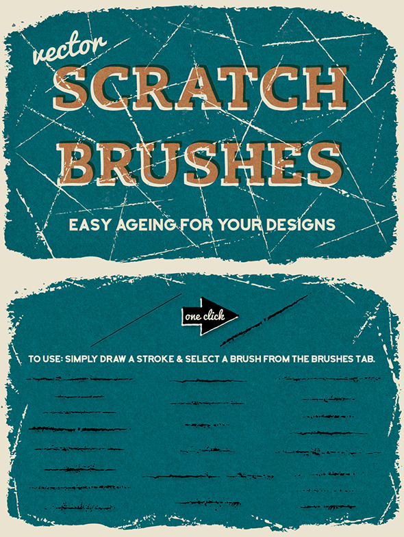 Vector Scratch Brushes - Brushes Illustrator