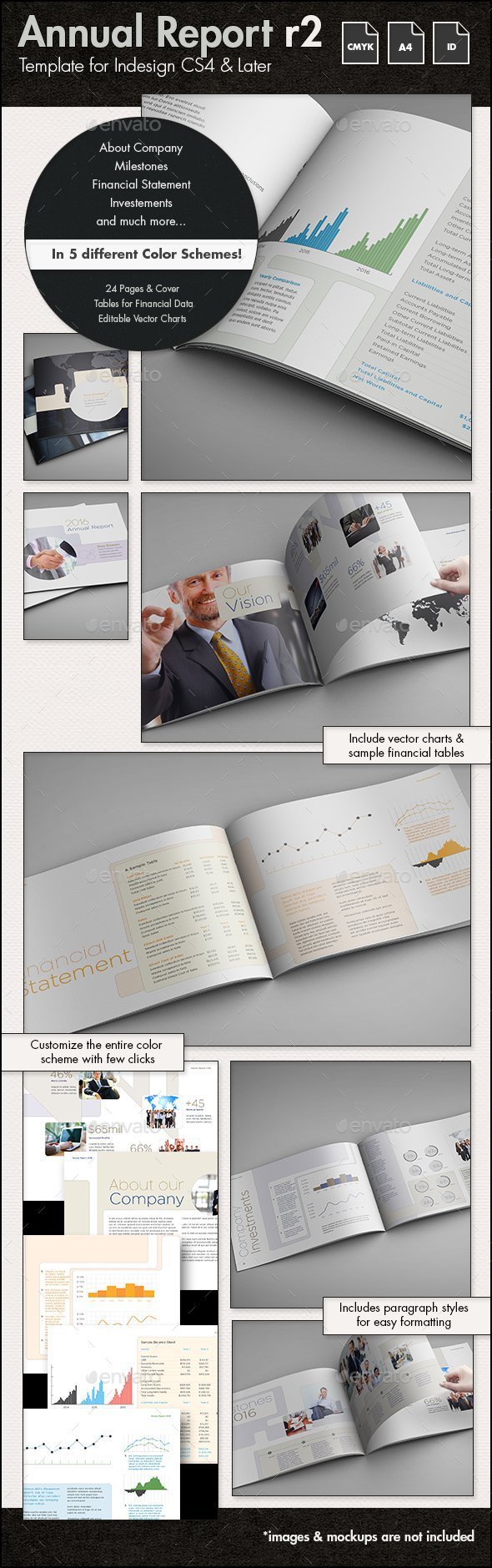 Annual Report Template r2 - A4 Landscape - Corporate Brochures