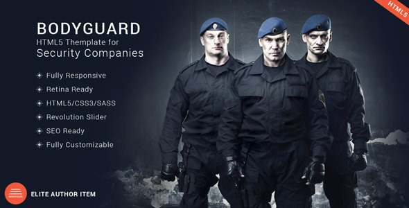 Incredible Bodyguard - Security HTML5 Theme