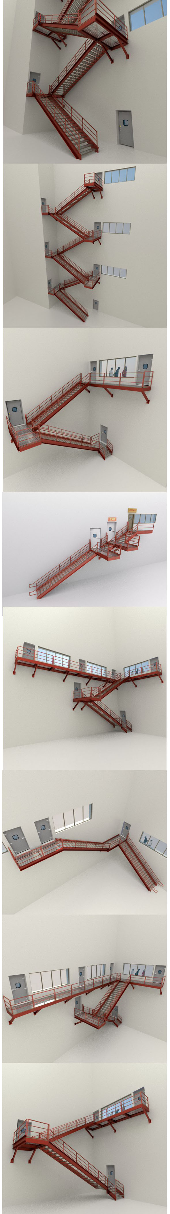 Factorys Metal Stairs - 3Docean 13153008