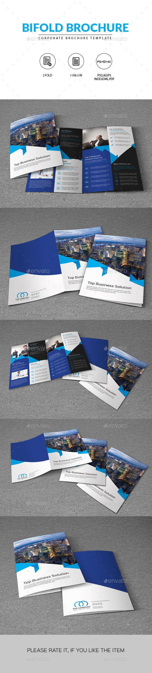 Corporate Bifold Brochure Template - Corporate Brochures