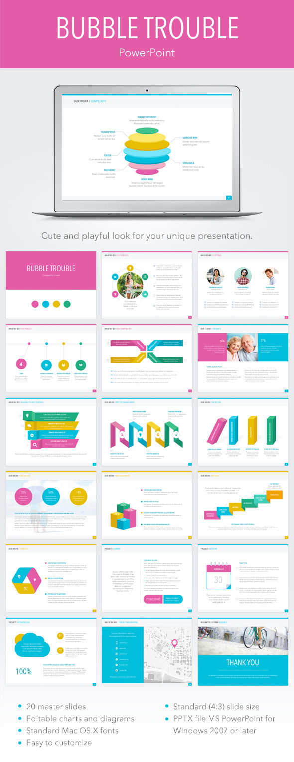 Bubble Trouble PowerPoint Template - Abstract PowerPoint Templates