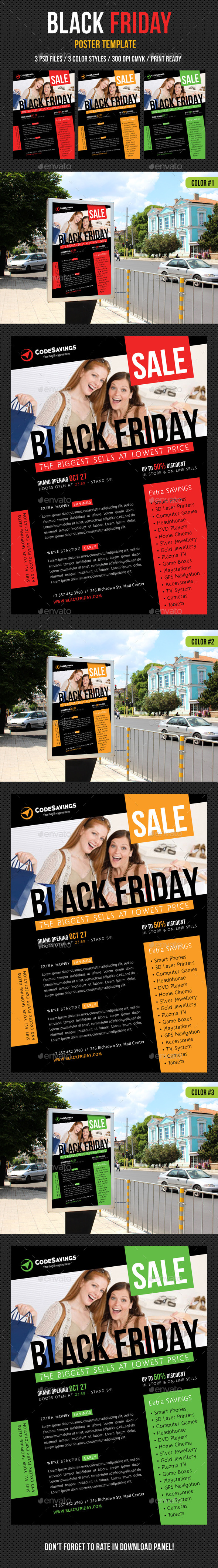 Black Friday Poster Template V03 - Signage Print Templates