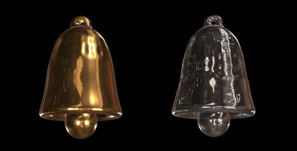 Golden And Silver Christmas Bell 