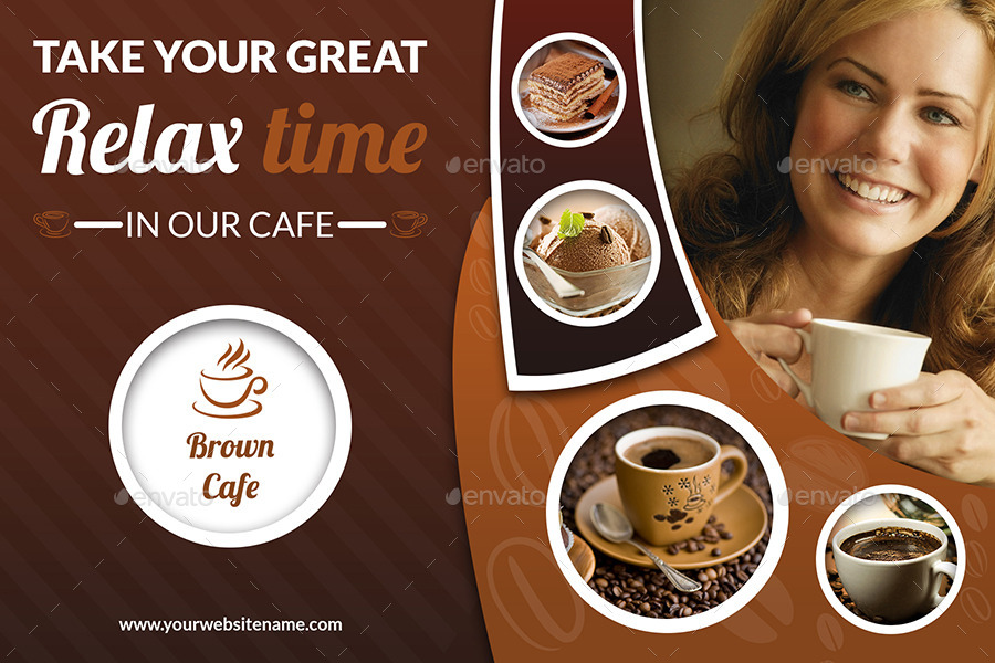 Cafe Postcard Template, Print Templates GraphicRiver