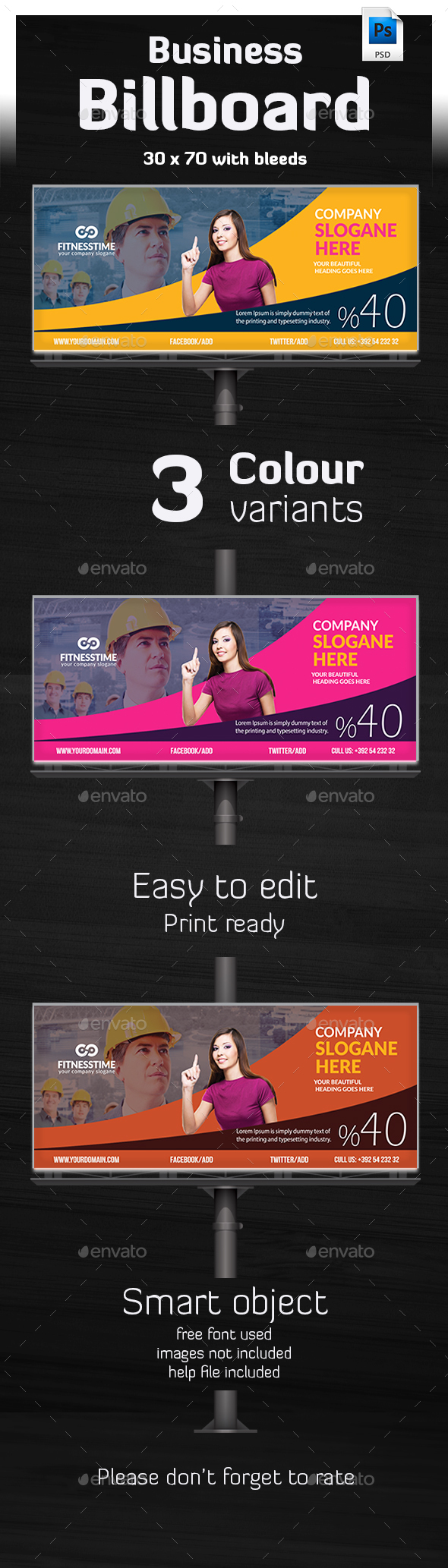 Takatuka - Business Billboard Template - Signage Print Templates