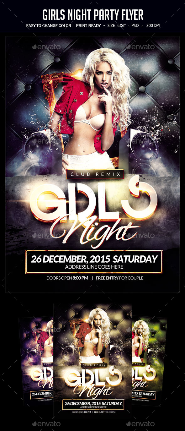 Girls Night Party Flyer - Clubs & Parties Events