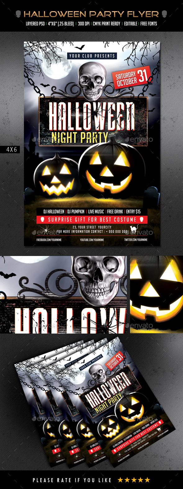 Halloween Party Flyer - Print Templates