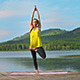 Tree Pose by a Lake  - VideoHive Item for Sale