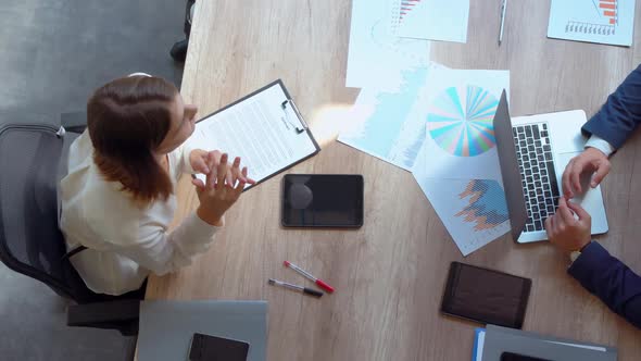 Business People Talking at Work Place alt