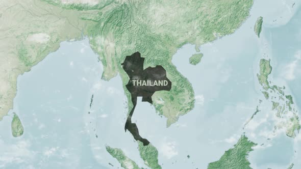 Globe Map of Thailand with a label