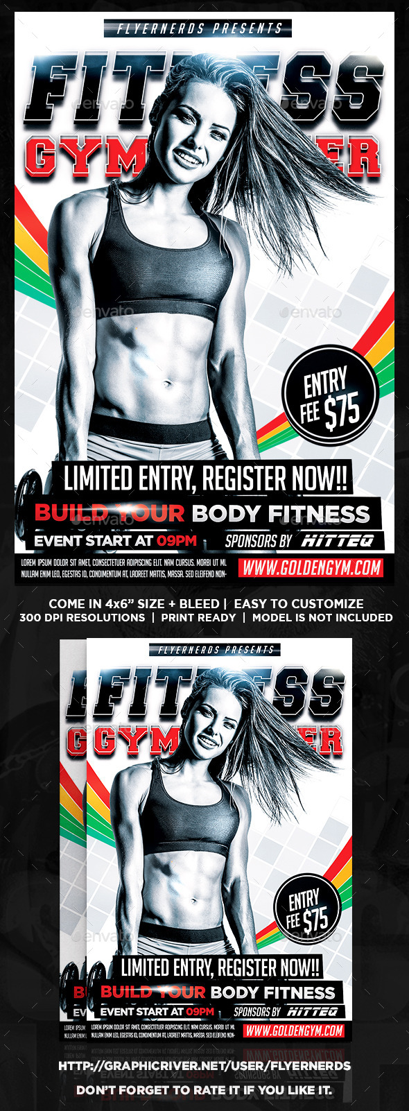 Fitness and Gym Center Sports Flyer - Sports Events