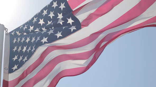 American Flag on the Flagstaff